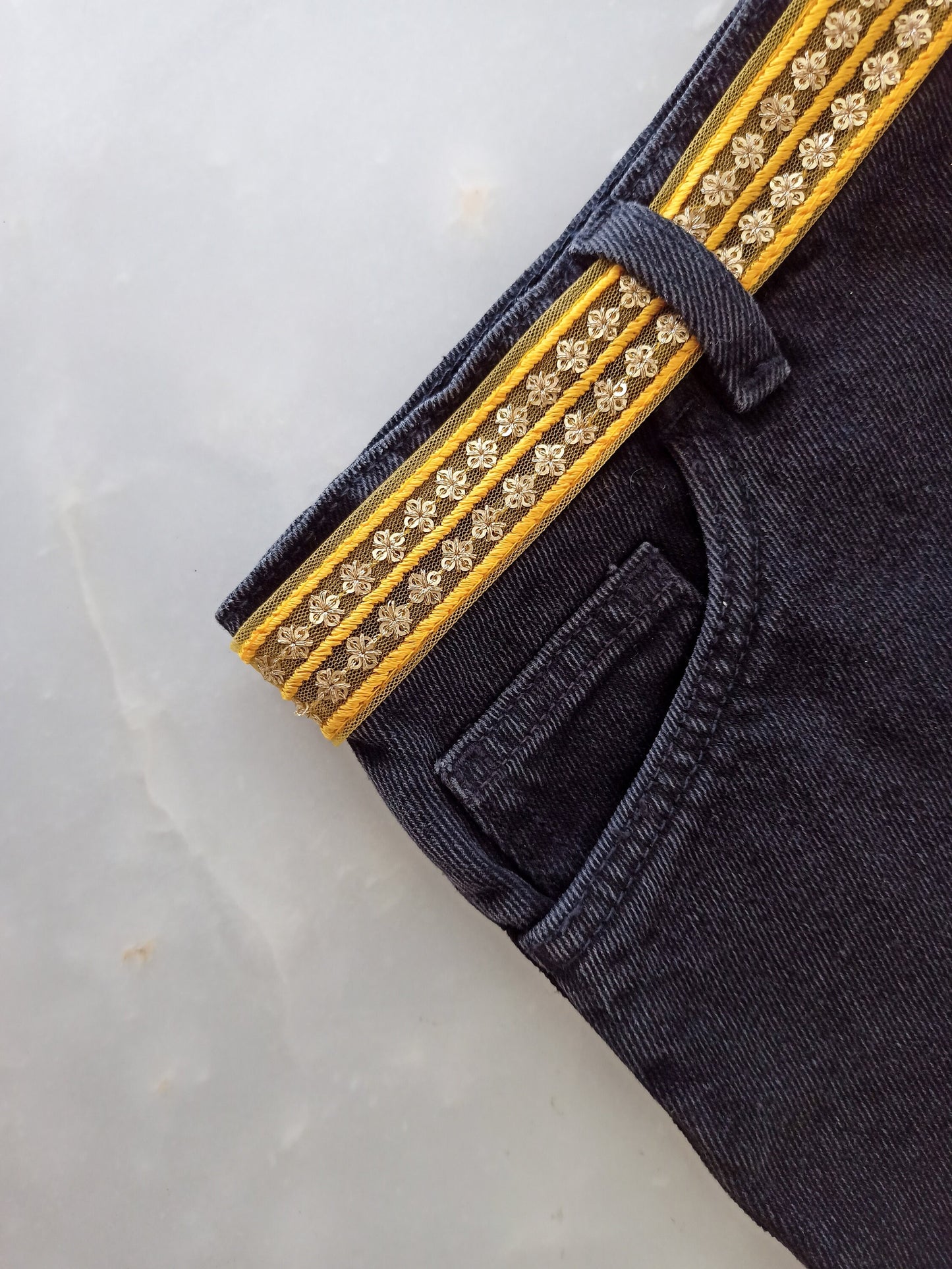 Yellow Net Floral Embroidered Trim,Yellow Gold Floral Border,Floral Embroidery Lace,Yellow Sequins Lace,Indian Yellow Saree Border,Price/mtr