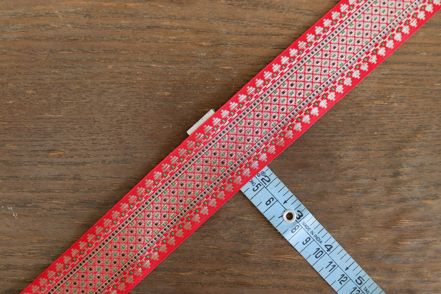 Red Silver Floral Jacquard Trim,Brocade Paithani Border,Indian Brocade Lace,Red Silver Vintage Trim,Red Saree Border,Price/mtr