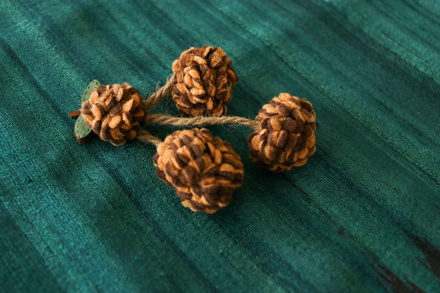 Brown Felt Floral Tassel,Handmade Brown Latkan,Boho Quirky Rustic Tassel,Purse Bag Charm,Christmas Tree Decoration
