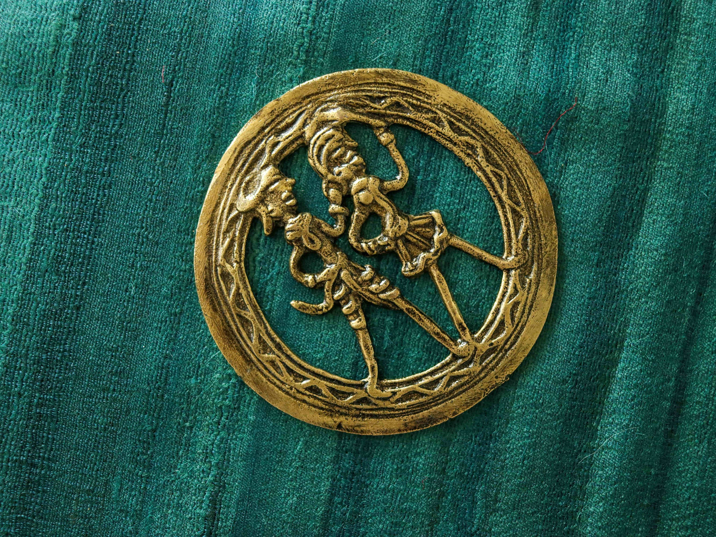 Old Gold Tribal Metal Charm,Boho Harappan Style Vintage Look Charm,Old Gold Pendant,Indian Jewellery Charm Pendant
