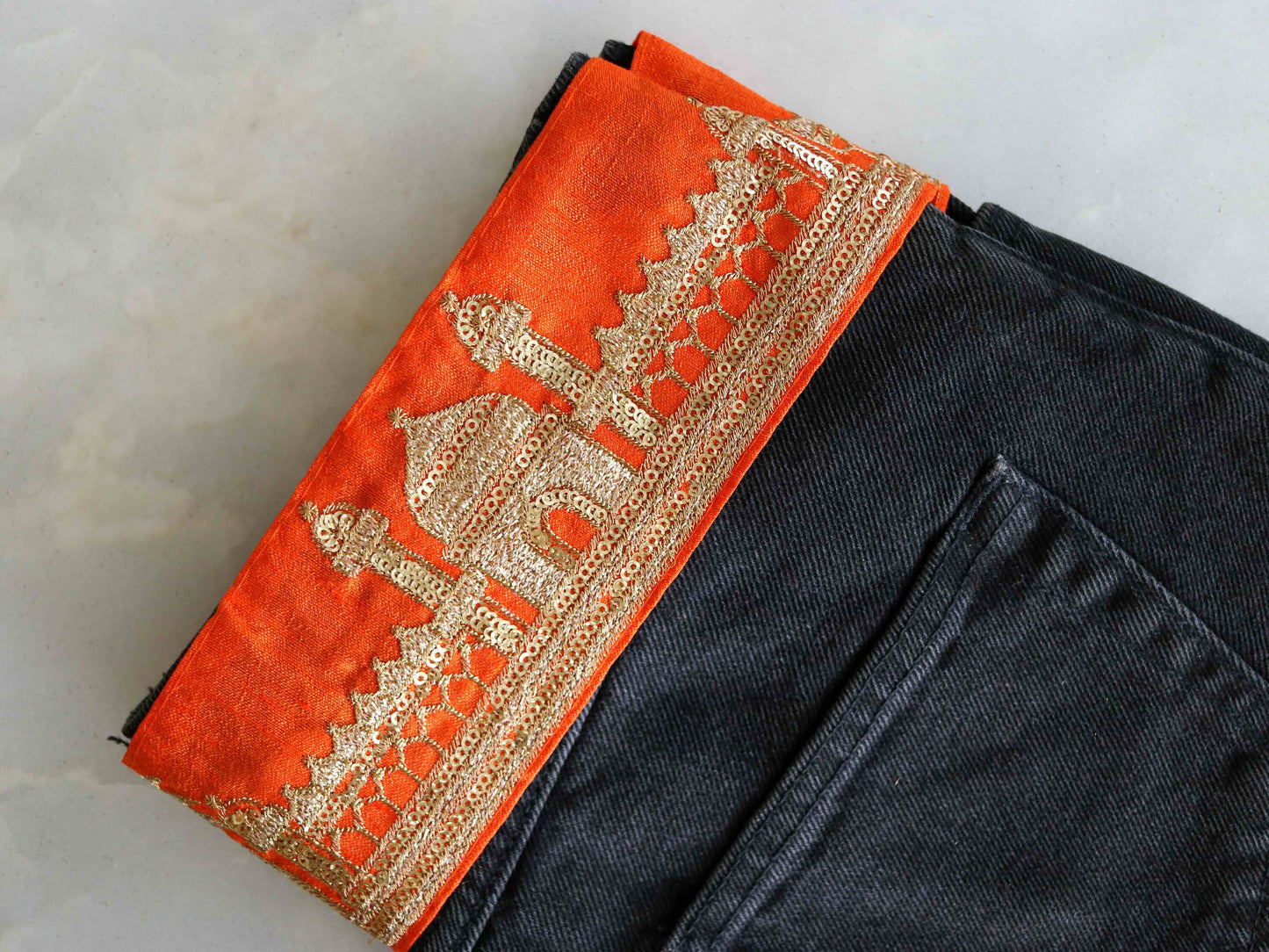 Orange Gold Tiger Palace Trim,Orange Gold Embroidered Palace Border,Boho Animal Lace,Royal Indian Designer Trim,Price/mtr