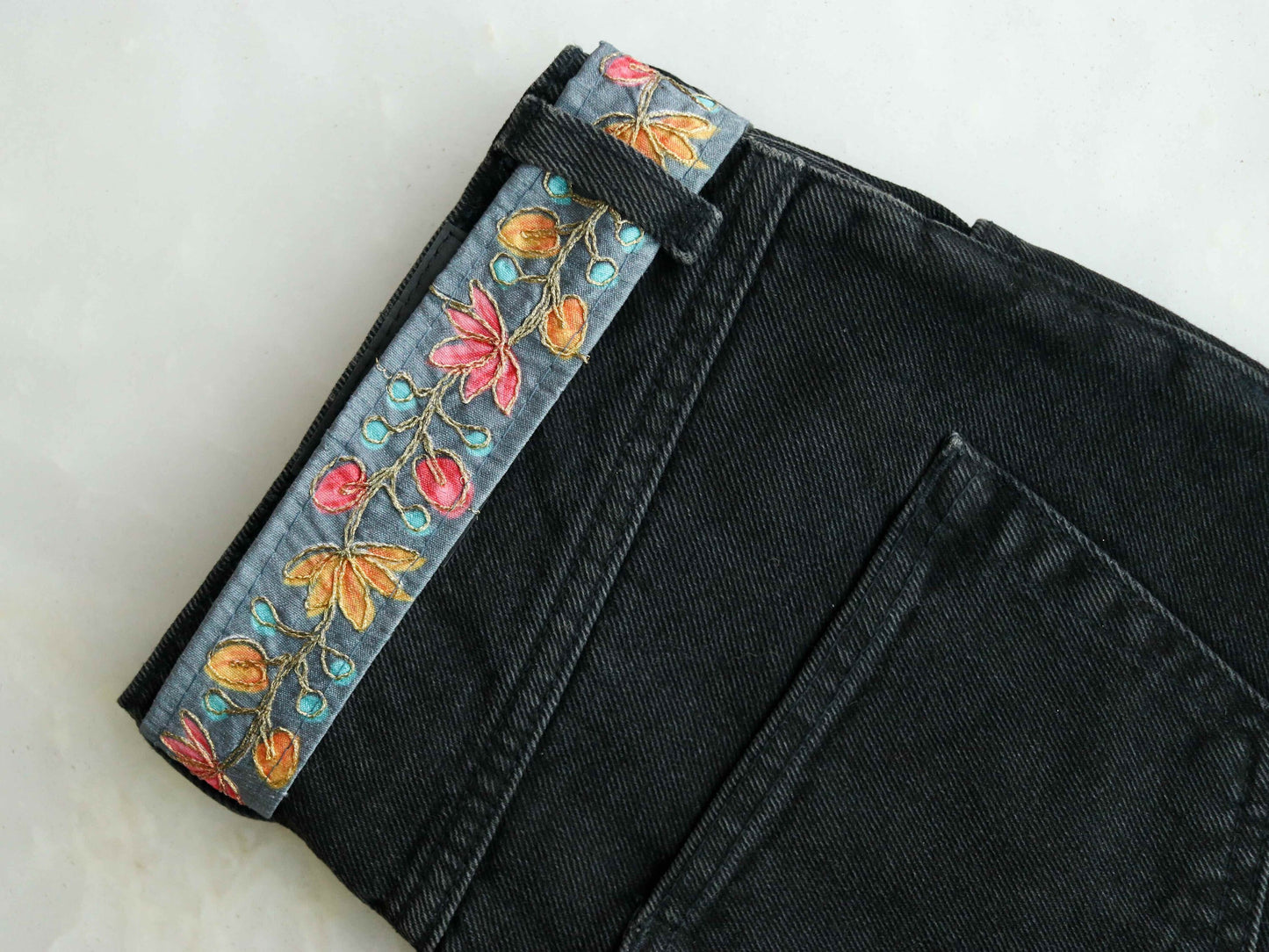 Grey Floral Digital Print Trim,Grey Pink Printed Border,Boho Floral Digital Print Lace,Floral Saree Border,Price/mtr