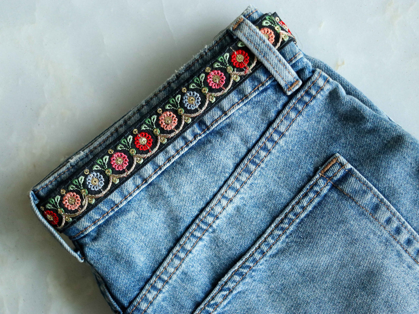 Black Red Floral Embroidered Trim,Indian Fabric Embroidered Border,Black Pink Blue Floral Lace,Floral Saree Border,Price/mtr