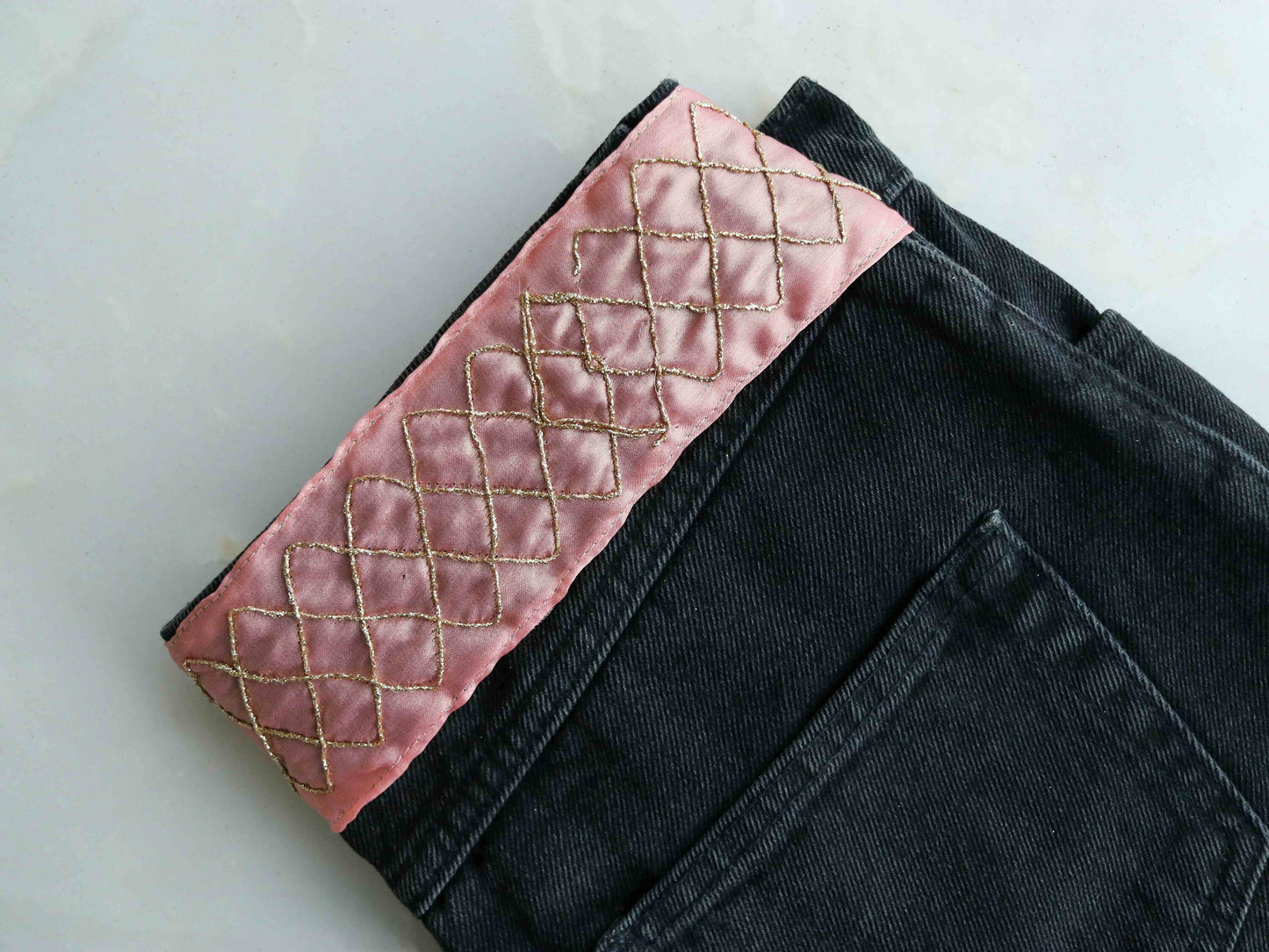 Pink Gold Checks Embroidered Trim,Pink Checks Border,Boho Pink Lace,Indian Fabric Designer Trim,Pink Saree Border,Price/mtr