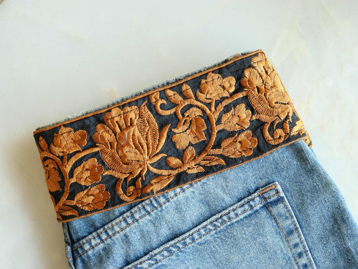 Black Orange Rose Embroidered Trim,Indian Floral Fabric Border,Floral Lace,Parsi Embroidery Border,Floral Saree Border,Price/mtr