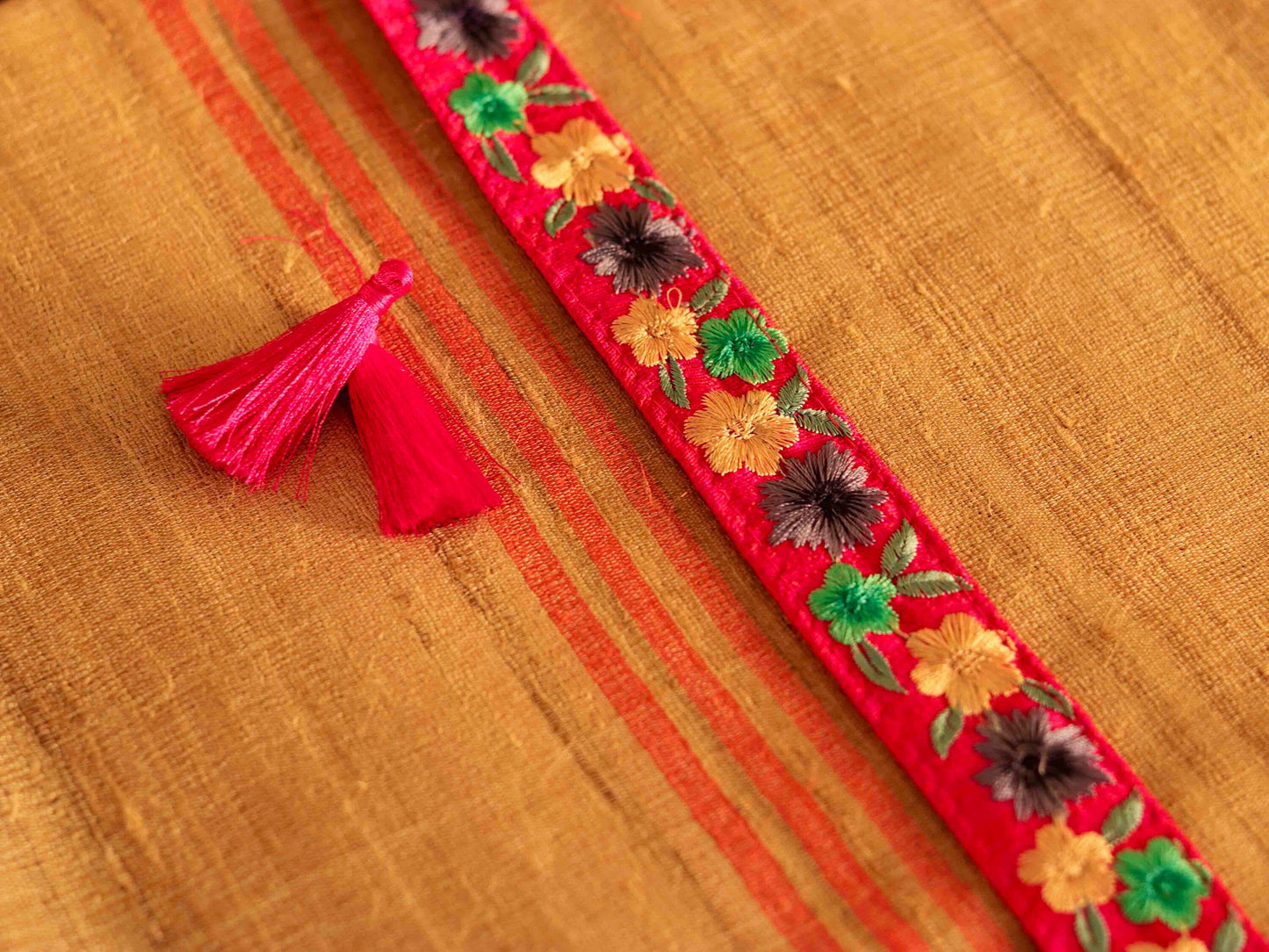 Pink Grey Floral Embroidered Trim,Indian Fabric Embroidered Border,Pink Yellow Floral Lace,Pink Floral Saree Border,Price/mtr