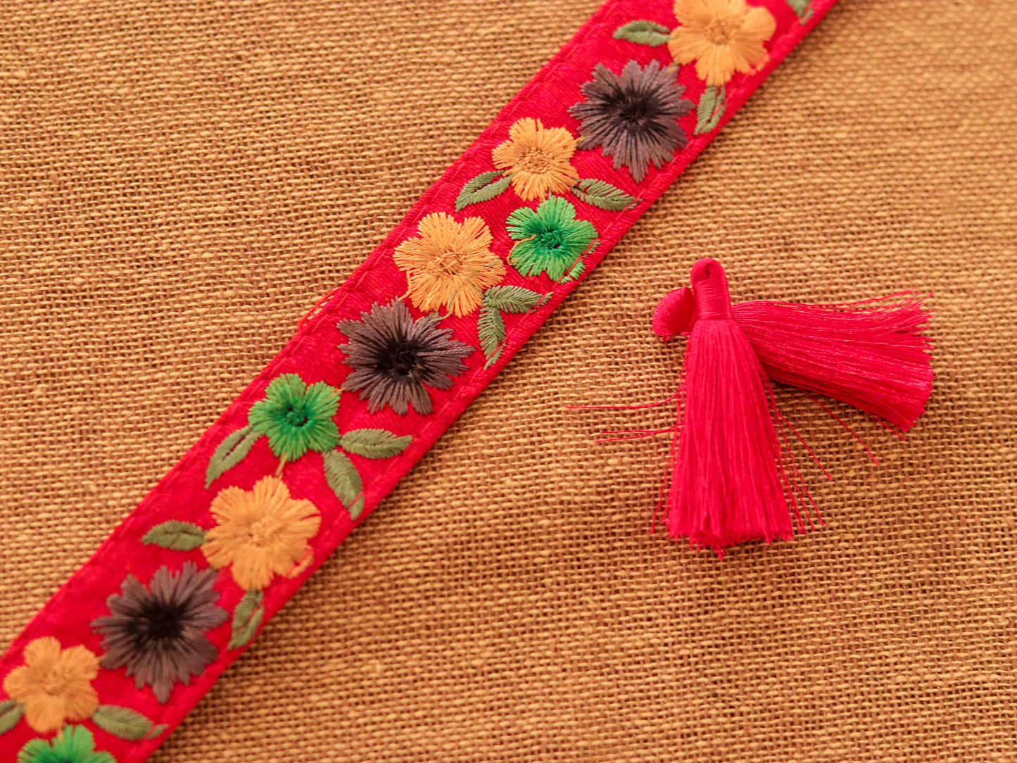Pink Grey Floral Embroidered Trim,Indian Fabric Embroidered Border,Pink Yellow Floral Lace,Pink Floral Saree Border,Price/mtr