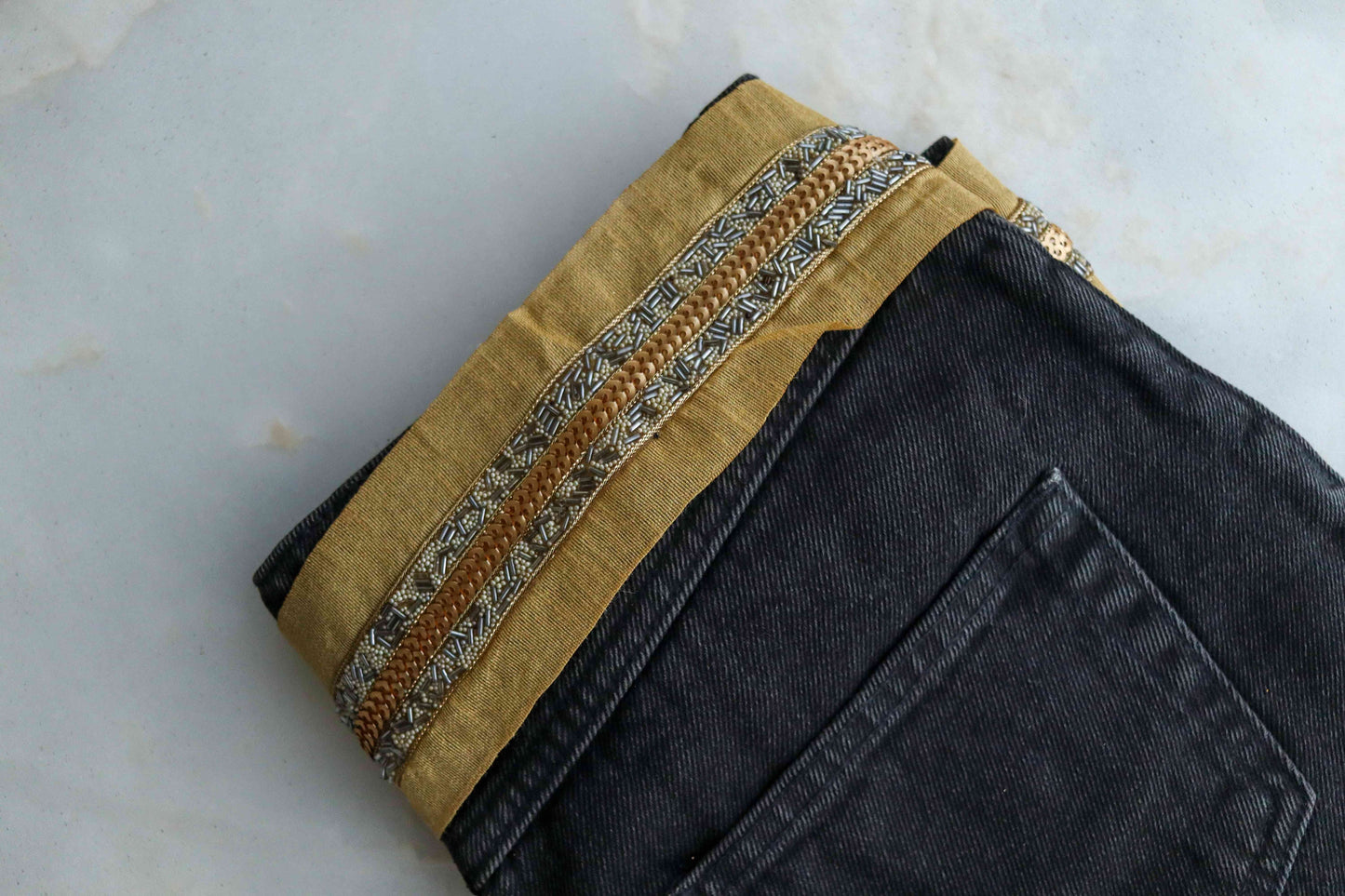 Silver Gold Beaded Handmade Trim, Cutdana Bugle Beads Narrow Border,Silver Gold Fringe Lace,Indian Fabric Trim,Price/mtr