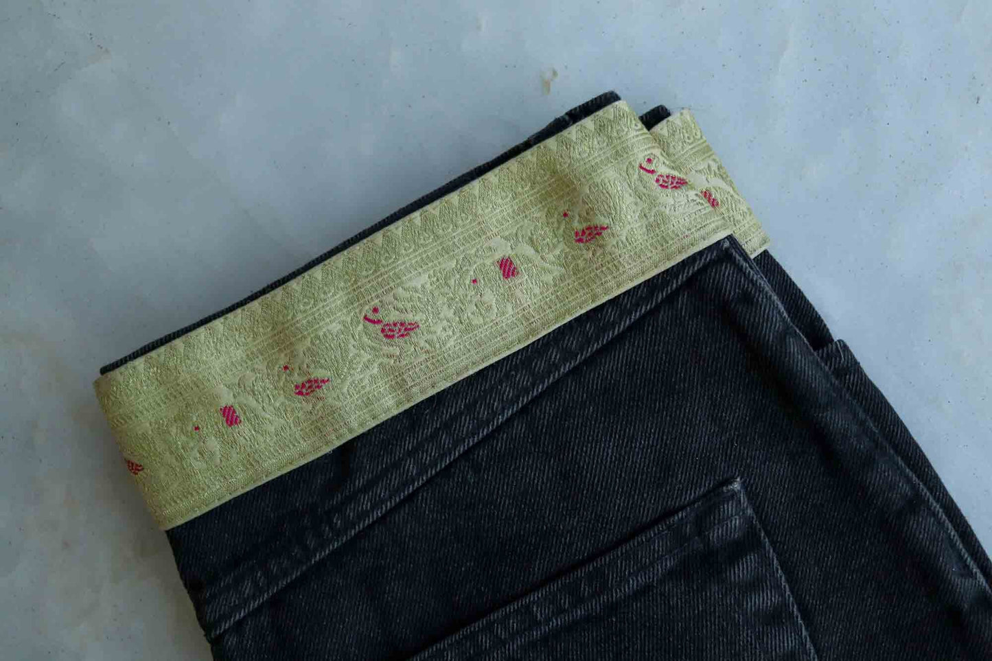 Cream Gold Peacock Banarasi Trim,Handmade White Bird Parrot Elephant Border,Indian Brocade Lace,Designer Bird Saree Border,Price/mtr