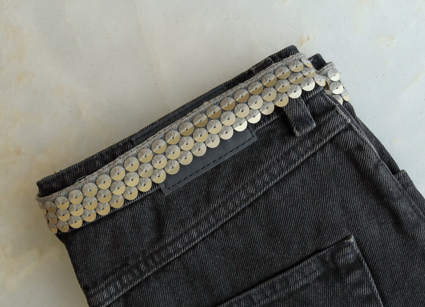 Grey Gold Sequin Fringe Trim,Handmade Grey Sequin Net Border,Boho Light Gold Grey Lace,Belly Dancing Coin Saree Border,インド刺繍リボン,Price/mtr