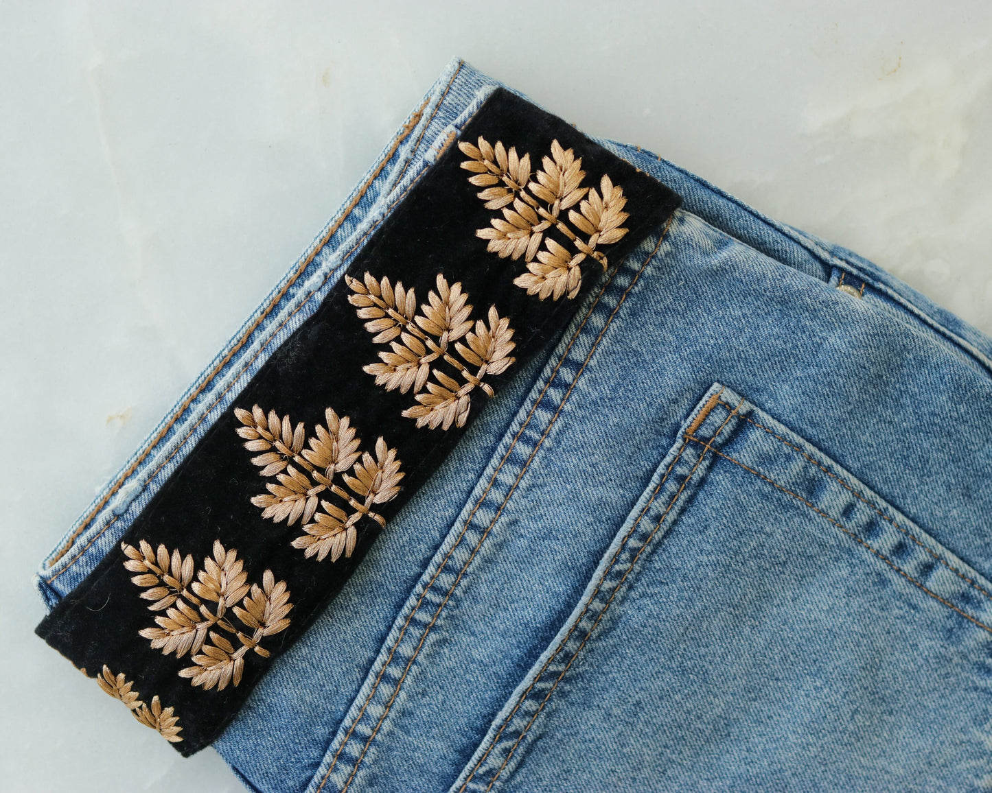 Black Gold Christmas Tree Trim, Black Velvet Embroidered Border, Black Gold Lace, Black Bridal Trim, Christmas Supply, Saree Border, 75 cm