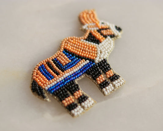 Multicolour Bull Cow Beaded Patch,Handmade embroidered applique,Colouful Bullock Patch,Animal patch,Denim Patch,Sew on applique,DIY Patch