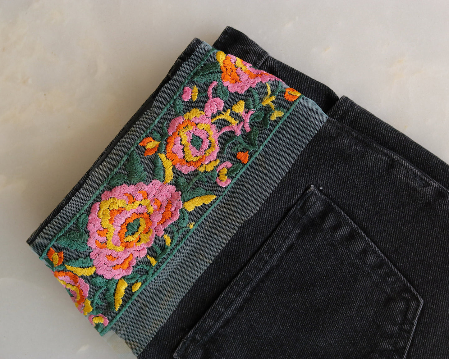 Teal Pink Floral Embroidered Trim,Teal Net Floral Border,Embroidery Lace,Green Net Lace,Pink Floral Trim,Indian Trim,Saree Border,Price/mt