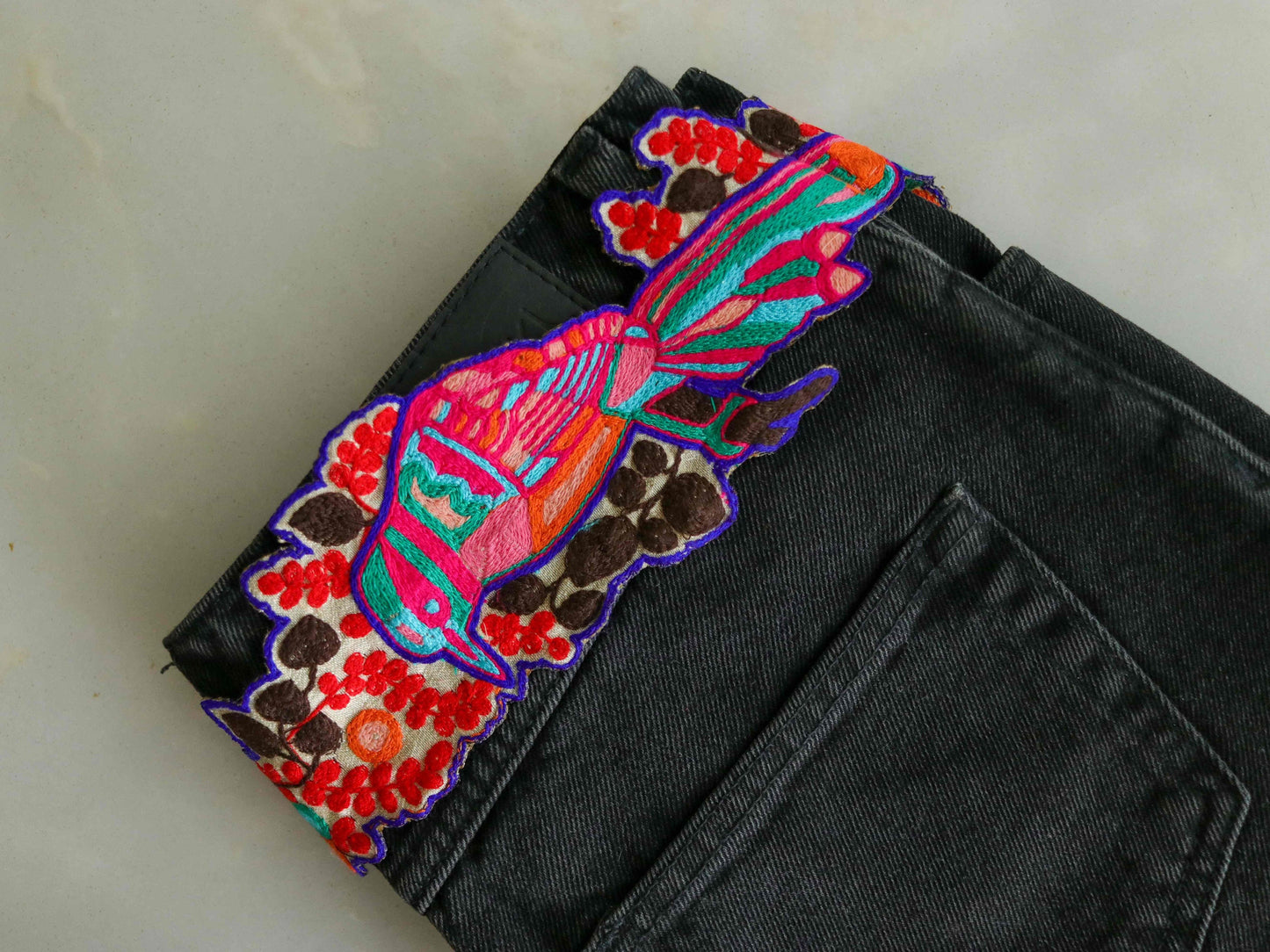 Pink Parrot Floral Cutwork Trim,Parrot Embroidered Border,Pink Bird Floral Lace,Cutwork Floral Saree Border,Price/mtr