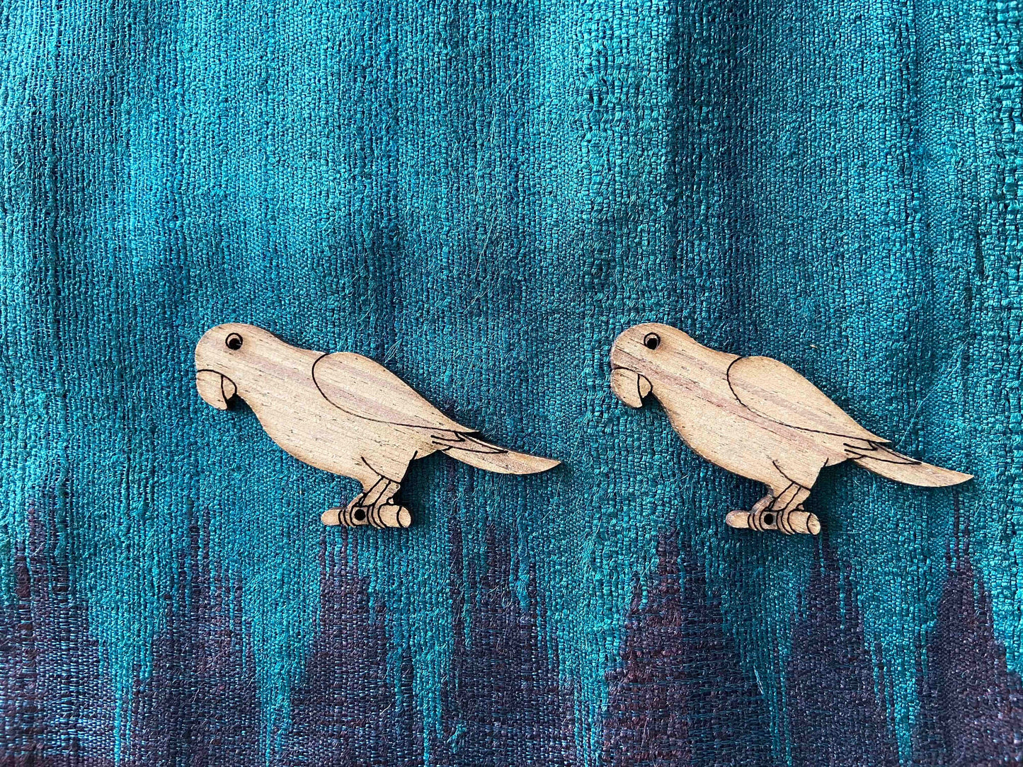 Wooden Parrot Buttons,Beige Parrot Charms,Sherwani Button,Boho Quirky Bird Shape Buttons