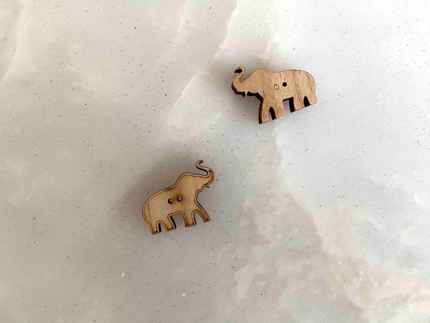 Wooden Elephant Buttons,Beige Elephant Charms,Sherwani Button,Boho Quirky Animal Shape Buttons