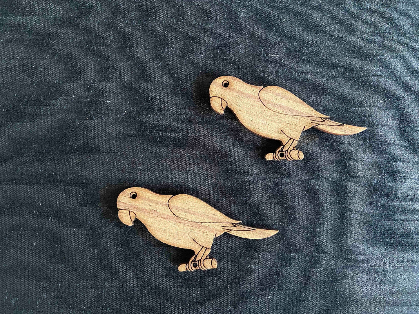 Wooden Parrot Buttons,Beige Parrot Charms,Sherwani Button,Boho Quirky Bird Shape Buttons