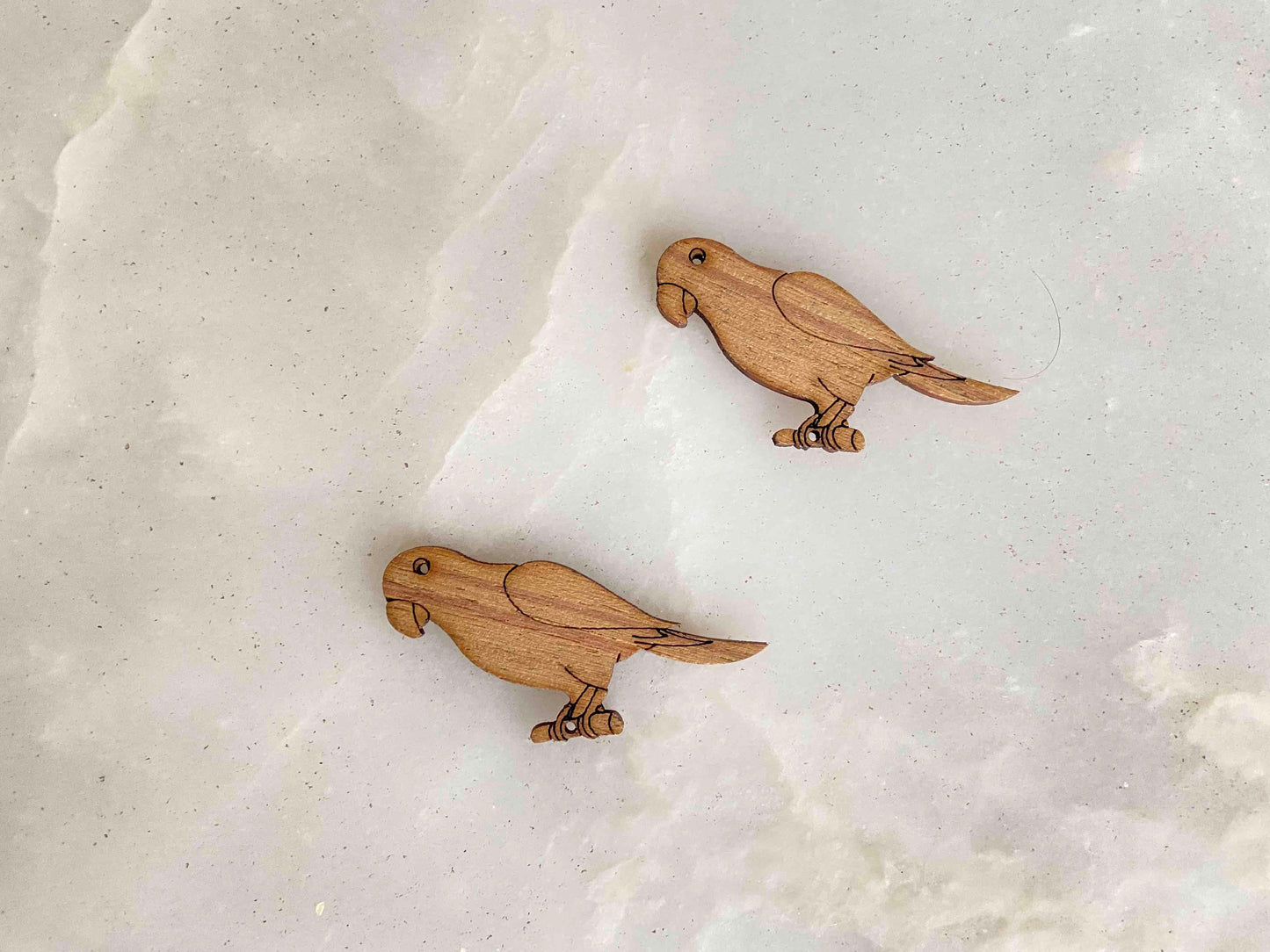 Wooden Parrot Buttons,Beige Parrot Charms,Sherwani Button,Boho Quirky Bird Shape Buttons