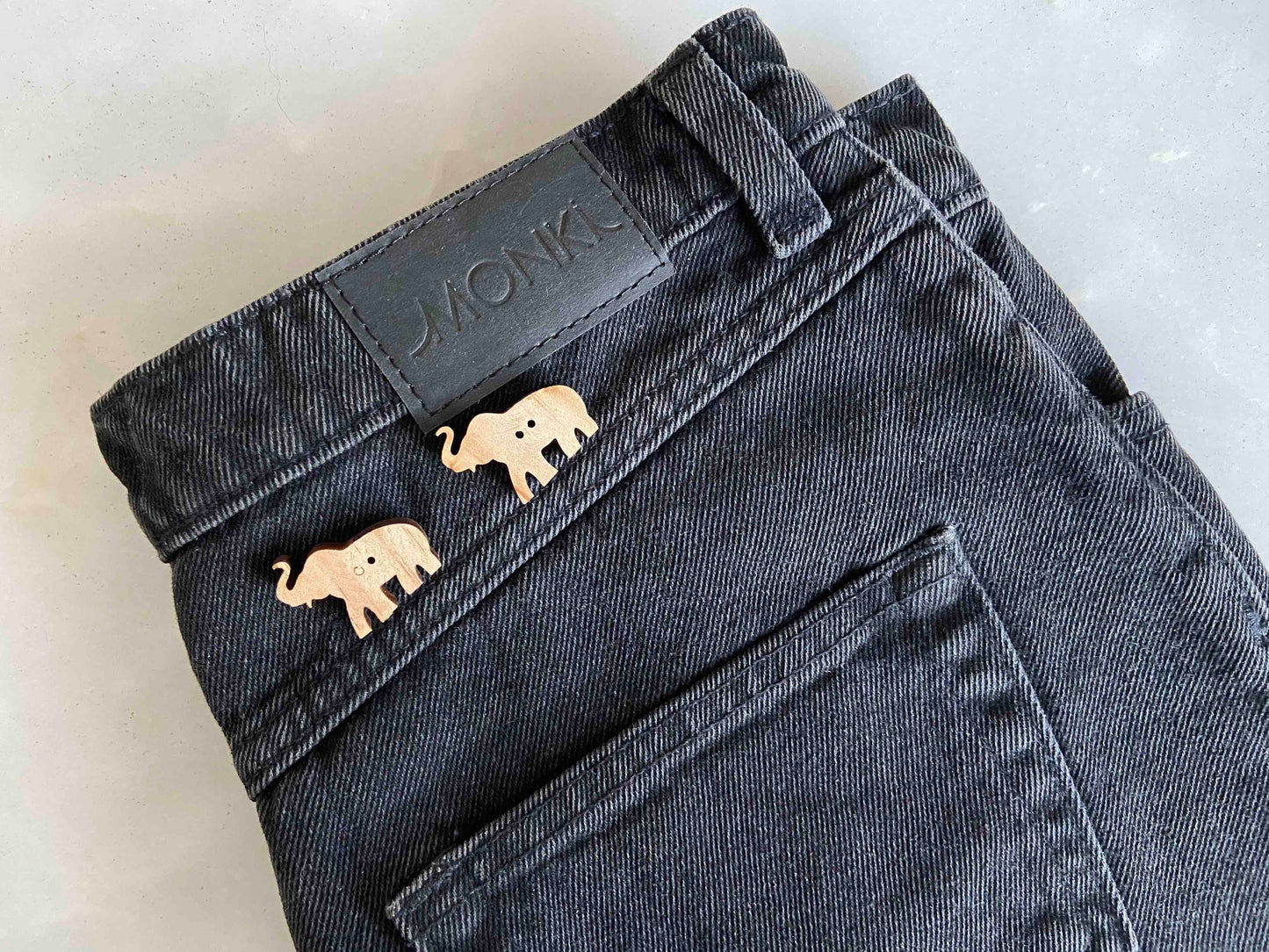 Wooden Elephant Buttons,Beige Elephant Charms,Sherwani Button,Boho Quirky Animal Shape Buttons