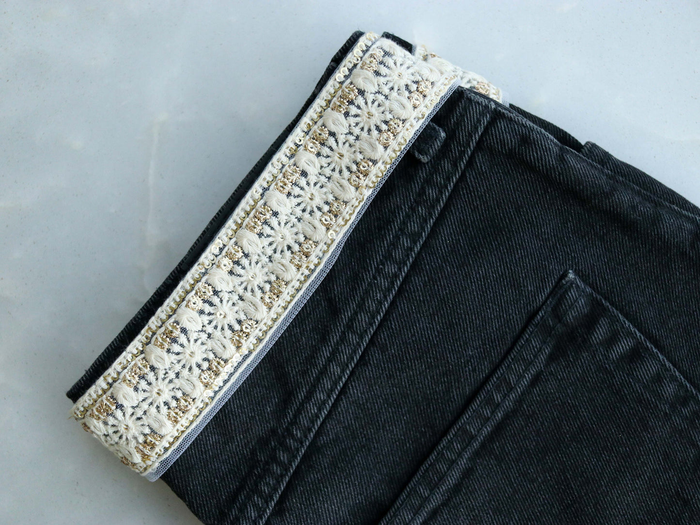 White Gold Floral Embroidered Trim,Indian Fabric Net Sequins Border,White Sequins Lace,White Gold Saree Border,Price/mtr