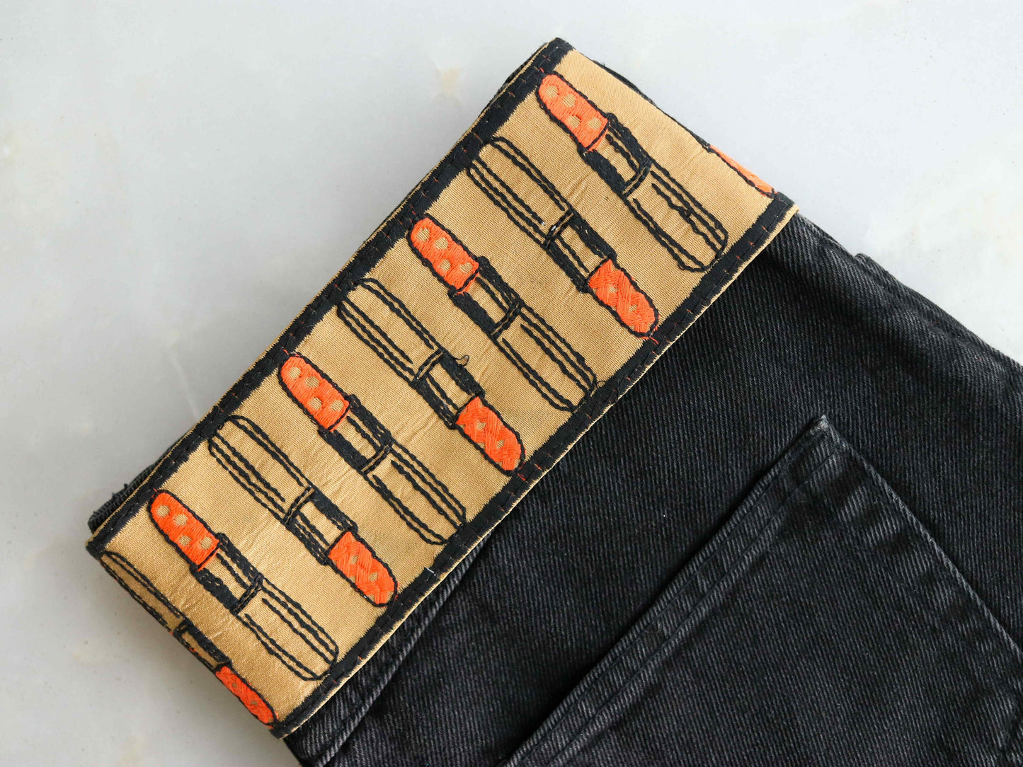 Quirky Lipstick Embroidered Trim,Boho Make-up Embroidered Lace,Beige Orange Playful Indian Saree Border,Price/mtr