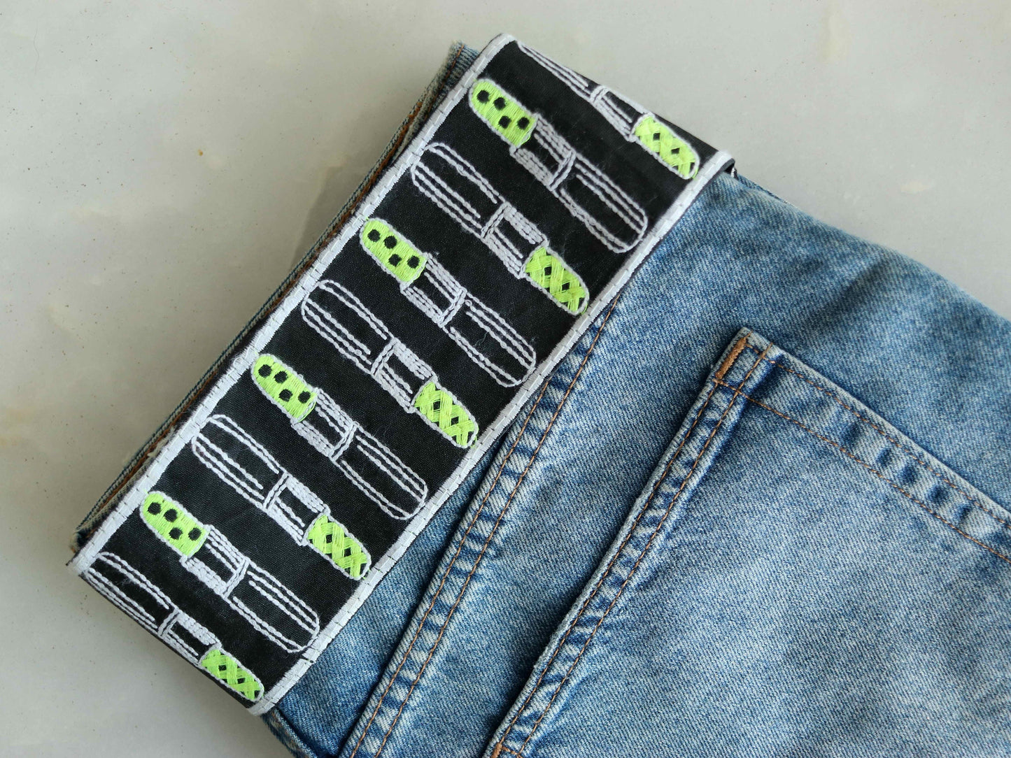 Quirky Lipstick Embroidered Trim,Boho Make-up Embroidered Lace,Black Green Playful Indian Saree Border,Price/mtr