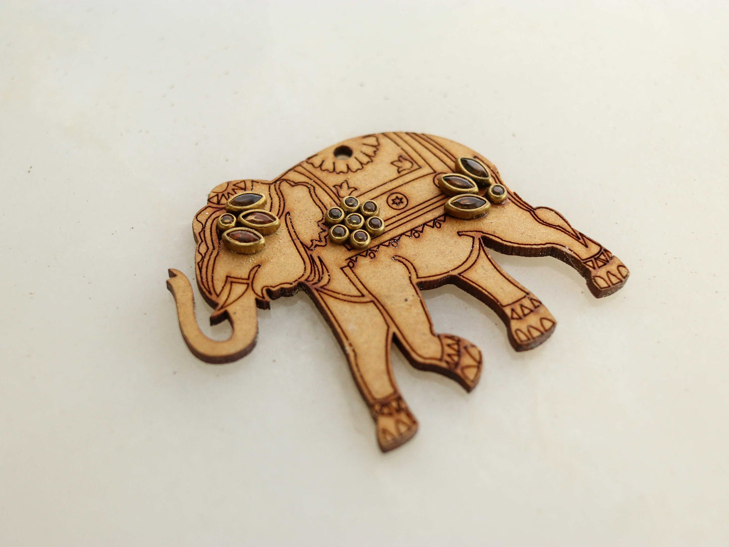 Wooden Elephant Cutwork Buttons,Beige Elephant Animal Charms,Sherwani Button,Boho Quirky Animal Shape Buttons