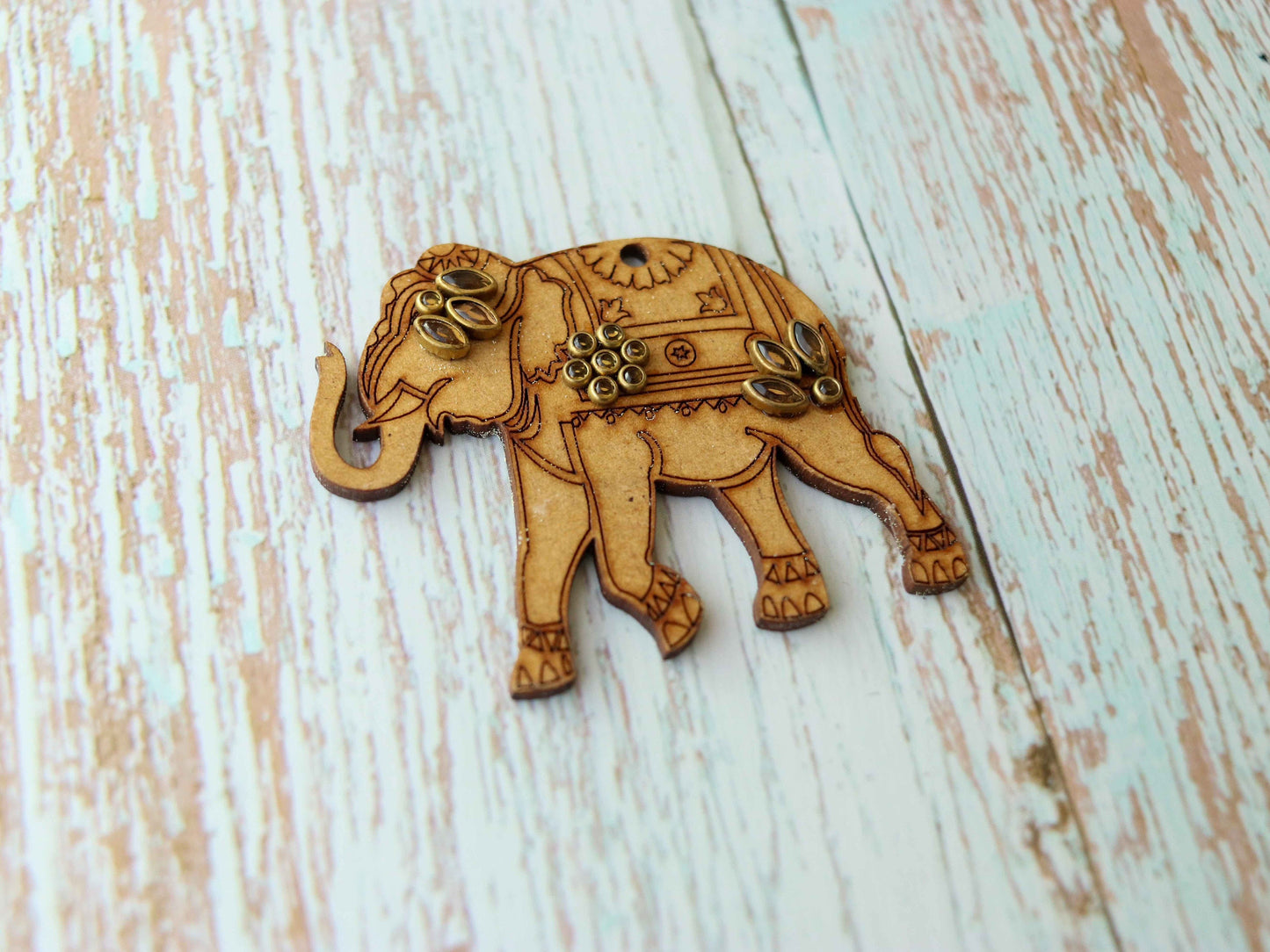 Wooden Elephant Cutwork Buttons,Beige Elephant Animal Charms,Sherwani Button,Boho Quirky Animal Shape Buttons