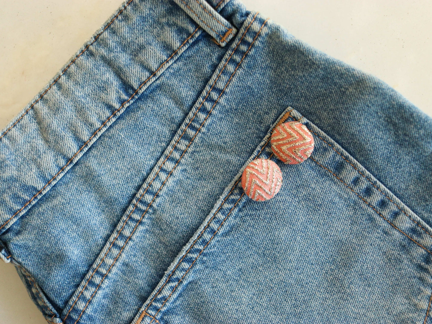 Peach Gold Brocade Fabric Button,Handmade Woven Button,Peach Gold Charm,Pink Gota Button Charm,Sherwani Wedding Button,2 pcs