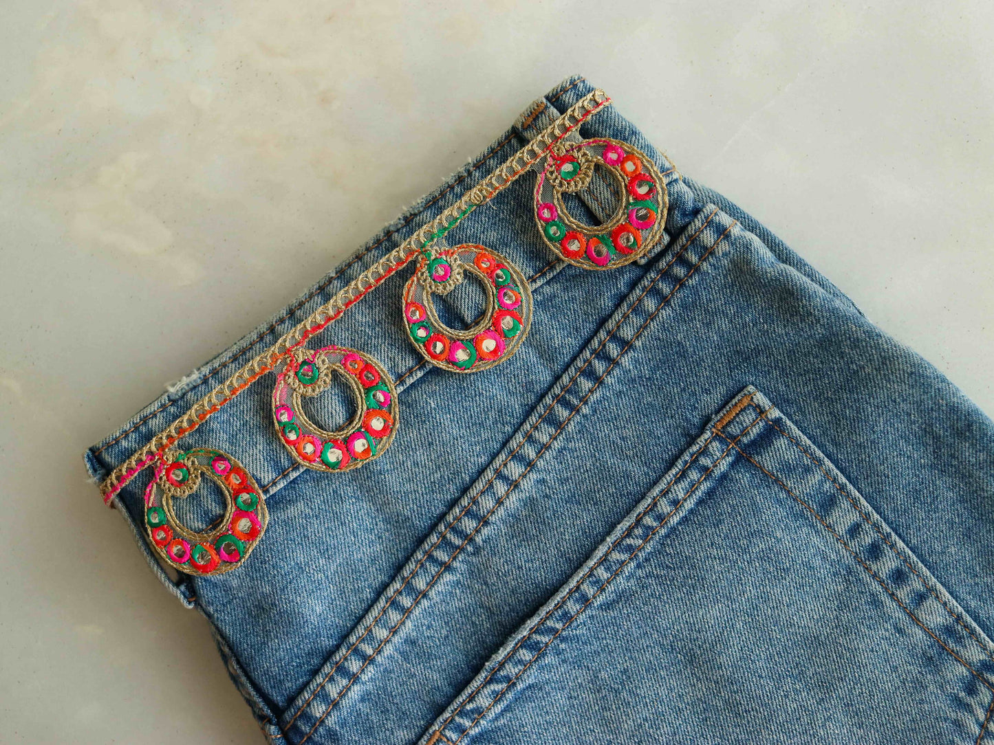 Colourful Sequin Cutwork Embroidered Trim,Round Jhumka Jewellery Cutwork Border,Indian Fabric Lace,Cutwork Saree Border,Price/mtr