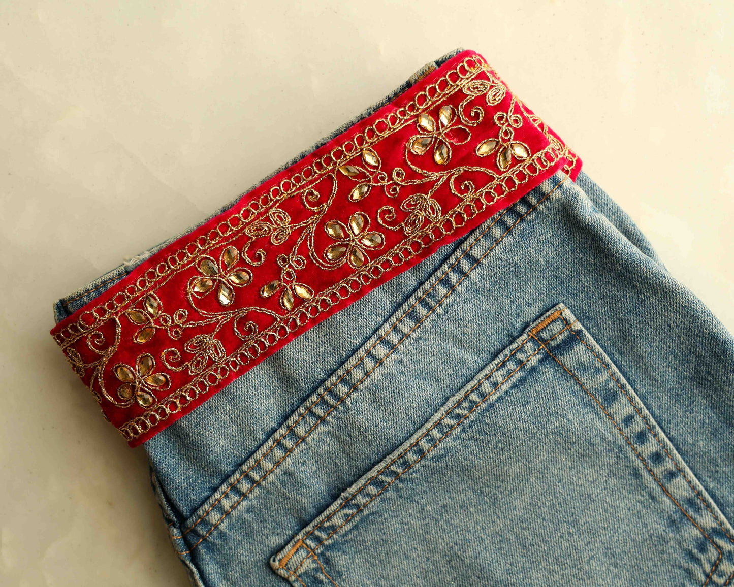 Pink Gold Velvet Floral Trim, Indian Embroidered Fabric Border, Pink Gold Floral Diamante Lace, Pink Saree Border, Price/mtr