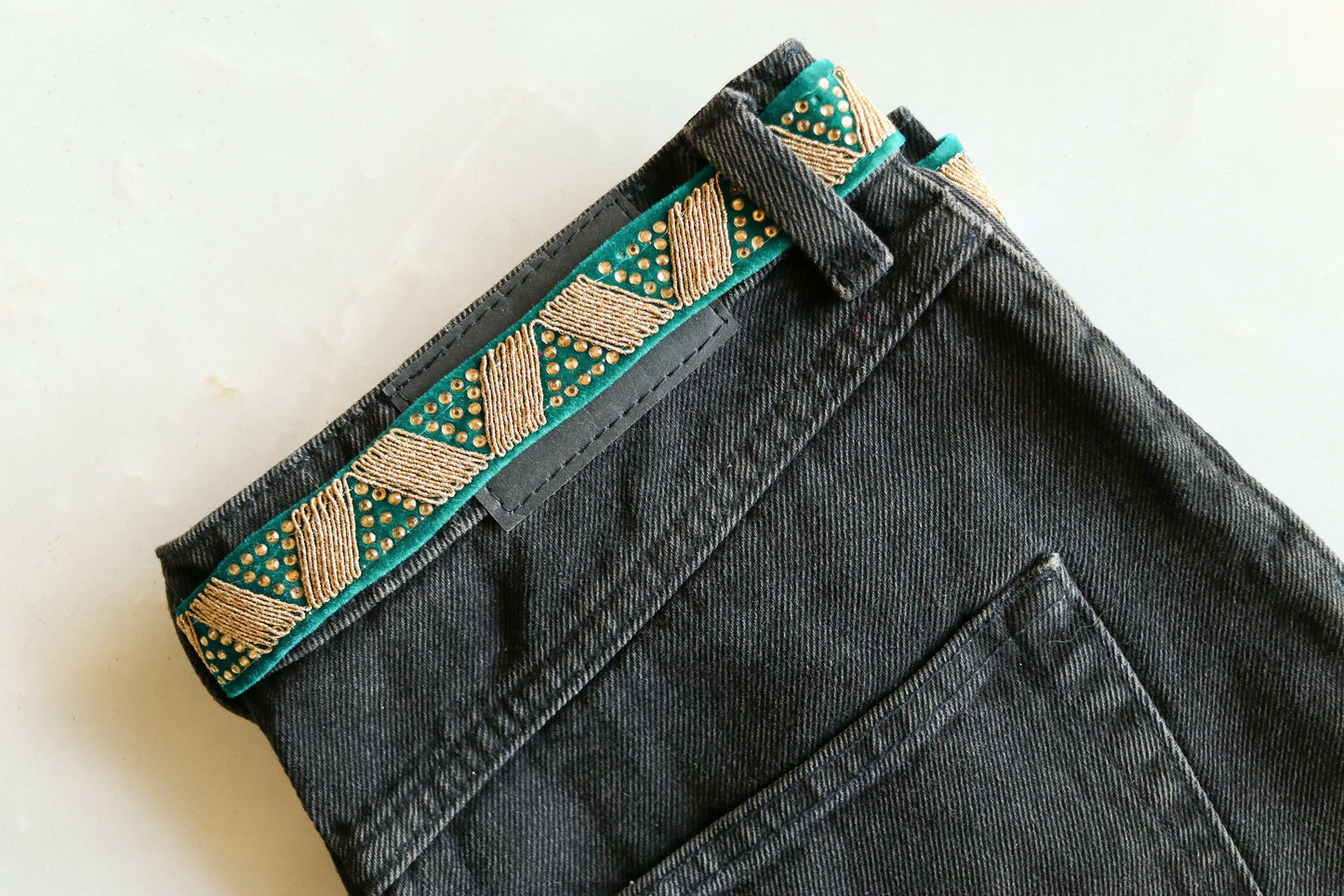 Green Gold Diamante Stripes Trim,Deep Green Diamante Border,Indian Fabric Green Zig Zag Diagonal Design Lace,Green Saree Border,Price/mtr