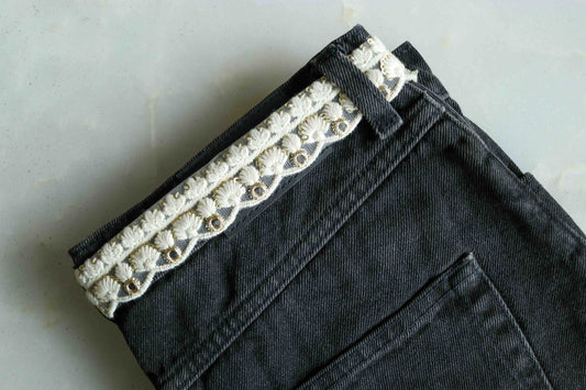 White Floral Scallop Embroidered Trim,White Net Border,Cutwork Sequin Net Lace,Indian Fabric Trim,Floral Saree Border,Price/mtr