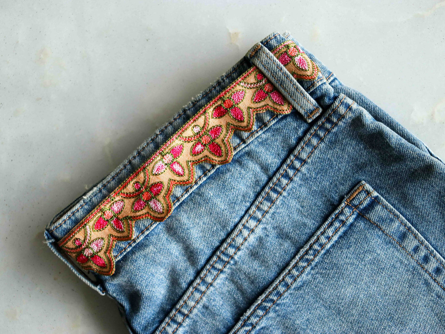 Peach Fuzz Floral Cutwork Trim,Embroidered Indian Kashmiri Border,Peach Pink Paisley Floral Lace,Peach Pink Floral Saree Border,Price/mtr