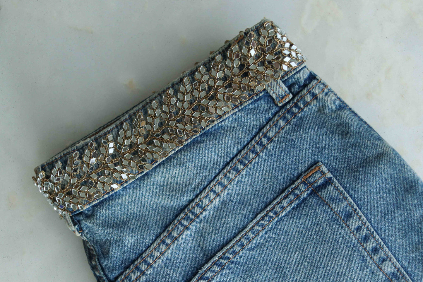 Cutwork Mirror Floral Embroidered Trim,Handmade Thin Gold Mirror Indian Border,Bridal Designer Lace,Mirror Saree Border,Price/mtr