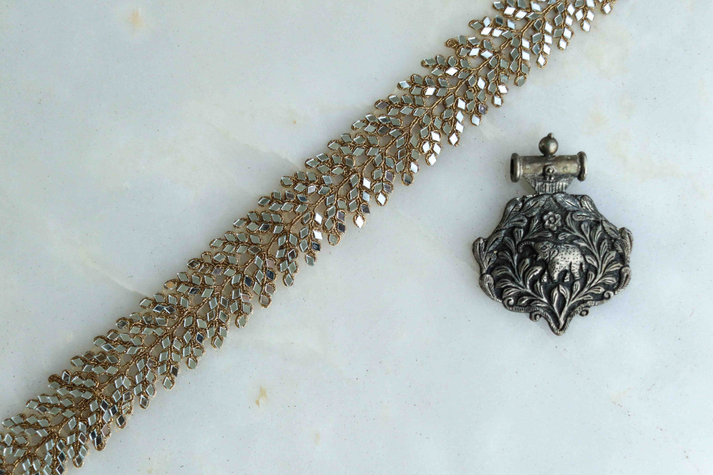 Cutwork Mirror Floral Embroidered Trim,Handmade Thin Gold Mirror Indian Border,Bridal Designer Lace,Mirror Saree Border,Price/mtr