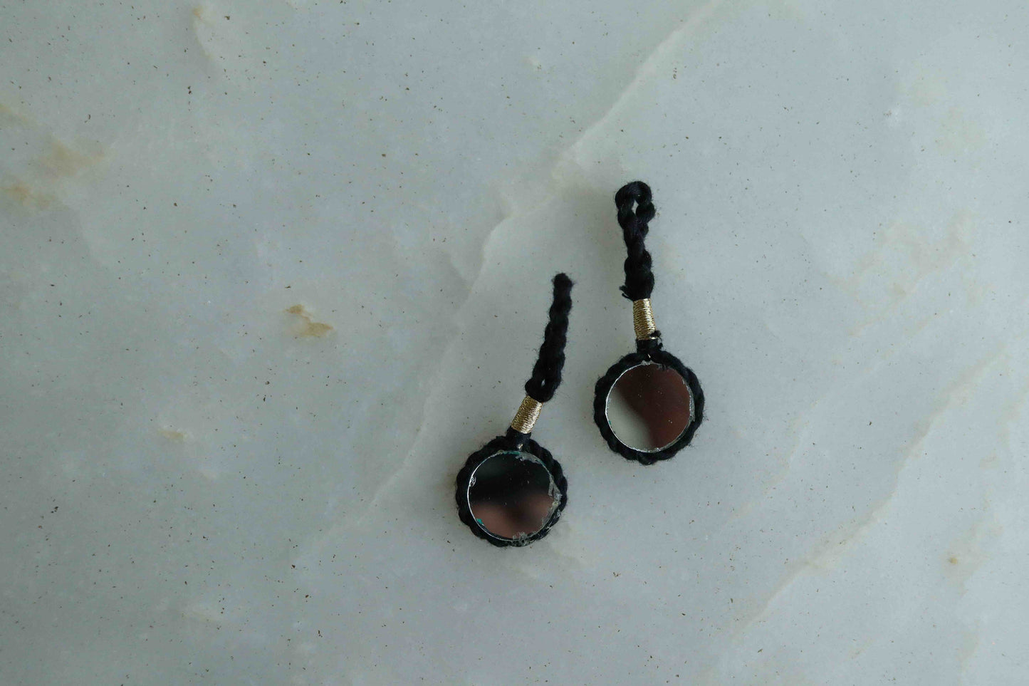 Boho Multicolour Round Mirror Tassel,Handmade Latkan, Rainbow Woollen Tufted Tassel,Quirky Kitschy Indian Tribal Charm, 2 pieces