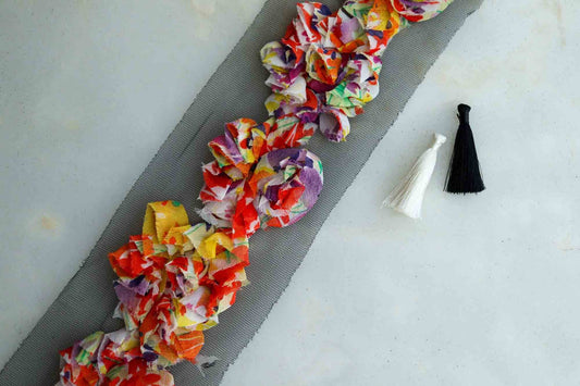 Black Ribbon Floral Net Trim,Black Cutwork Multicolour Net Floral Lace,Indian Fabric Trim,Black Saree Cutwork Border,Price/mt,インド刺繍リボン