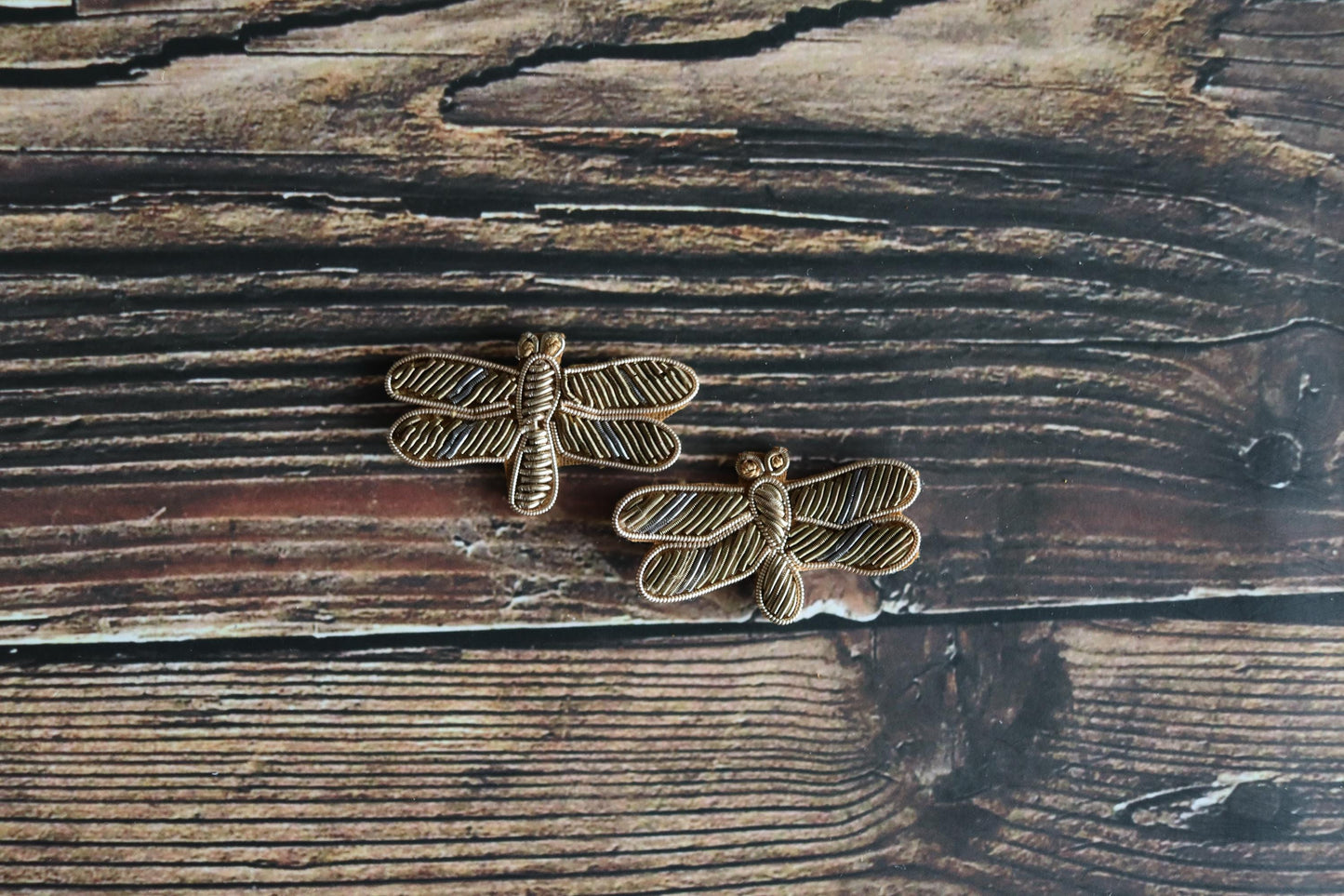 Quirky Golden Embroidered Bee Patch, Handmade bee applique, Boho Gold Insect Patch, Denim Patch, Sew on applique, DIY Patch, 2 pieces